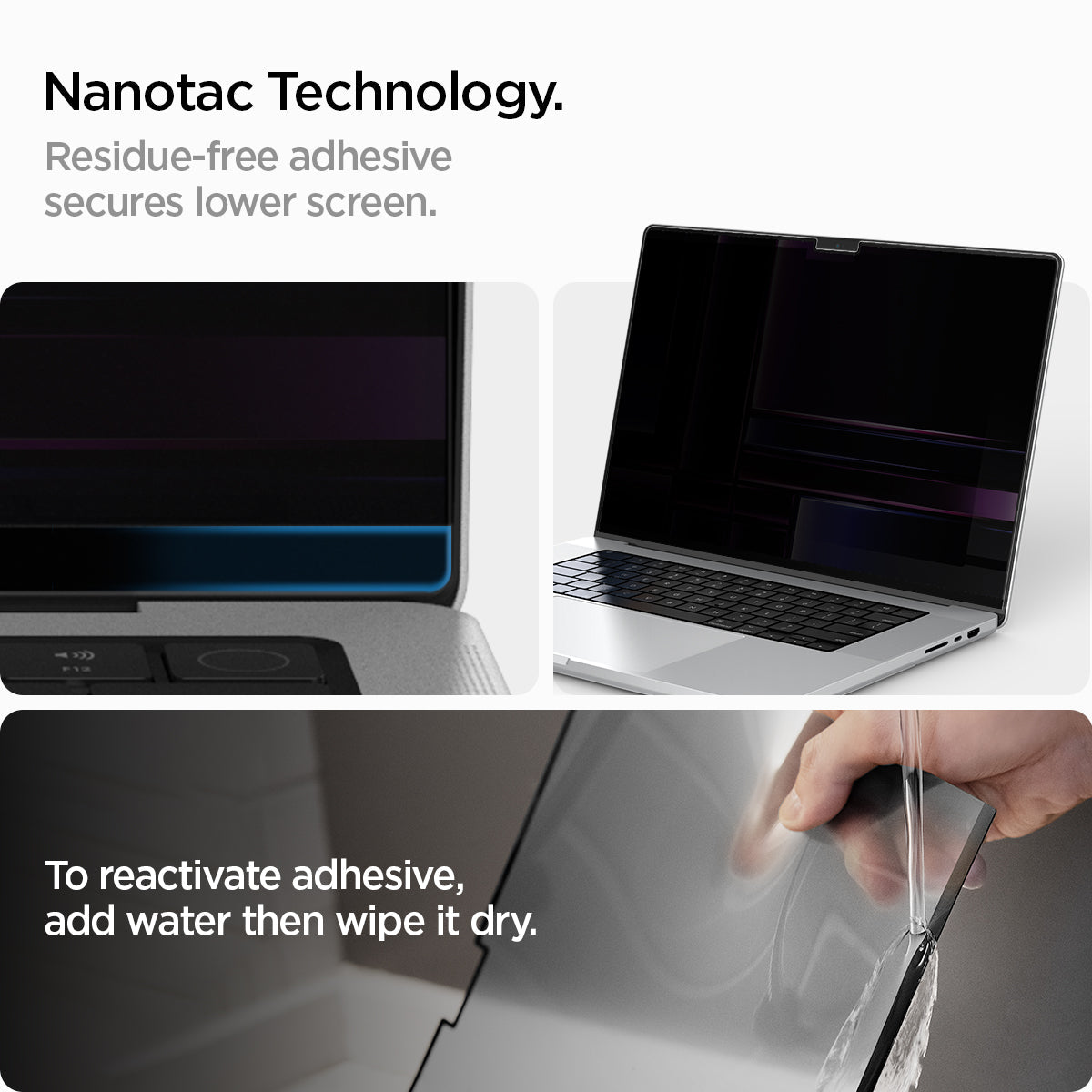Spigen Safe View Privacy Screen Protector for MacBook Pro (M5 / M4 / M3 / M2 / M1)