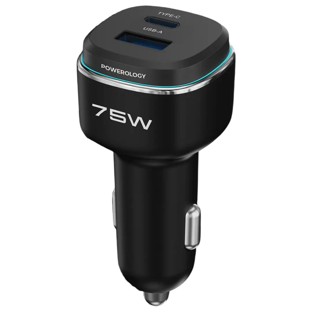 Powerology 75W Dual-Port High-Power Car Charger