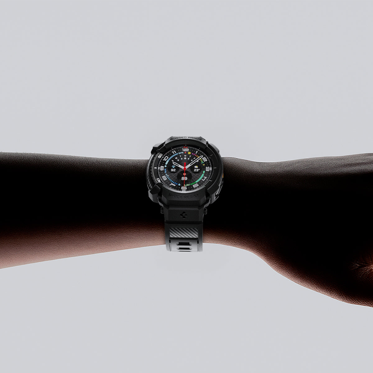 حزام + غلاف Spigen Rugged Armor Pro لسامسونج جالاكسي ووتش 8 كلاسيك