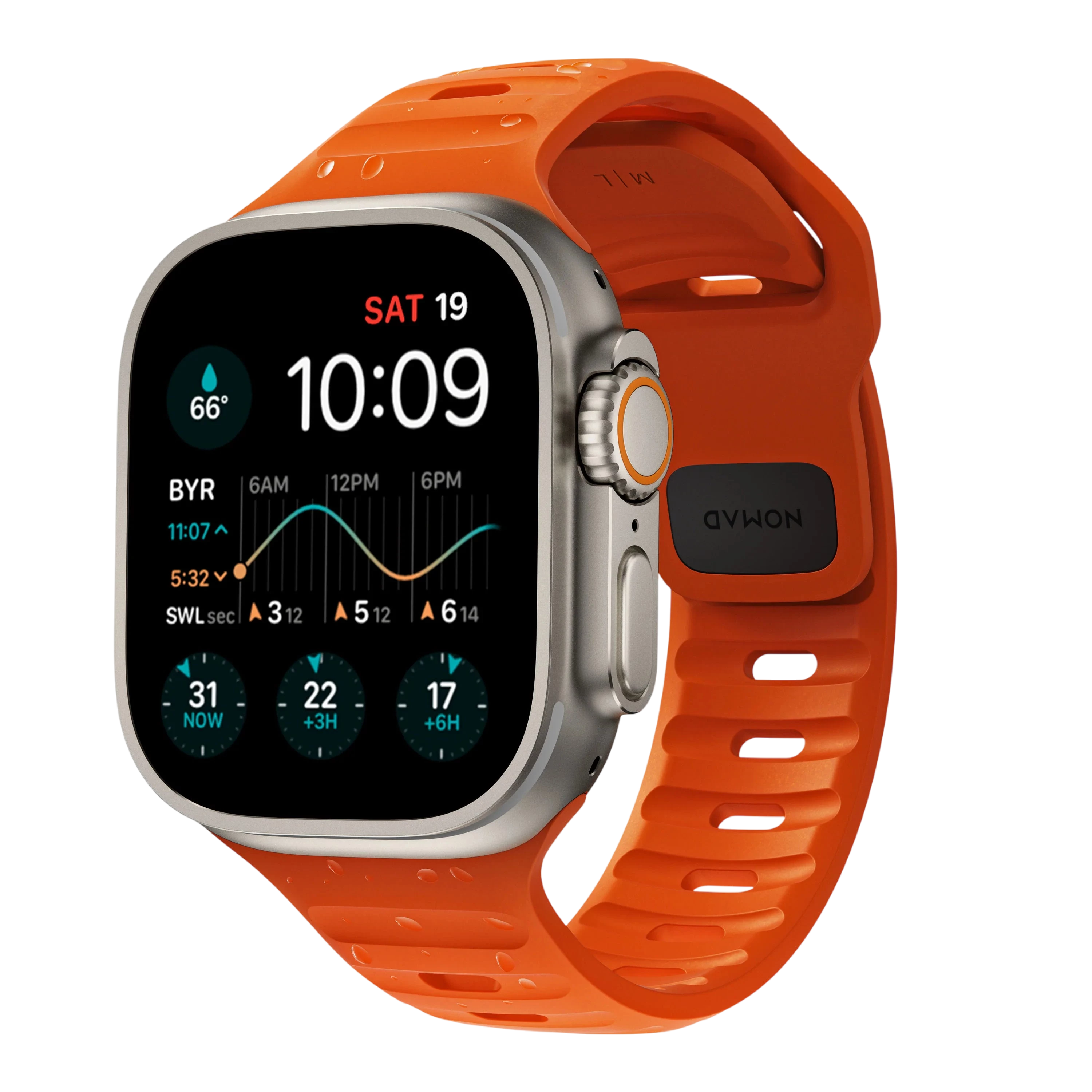 حزام رياضي مقاوم للماء نومات لساعة آبل 49mm / 46mm / 45mm