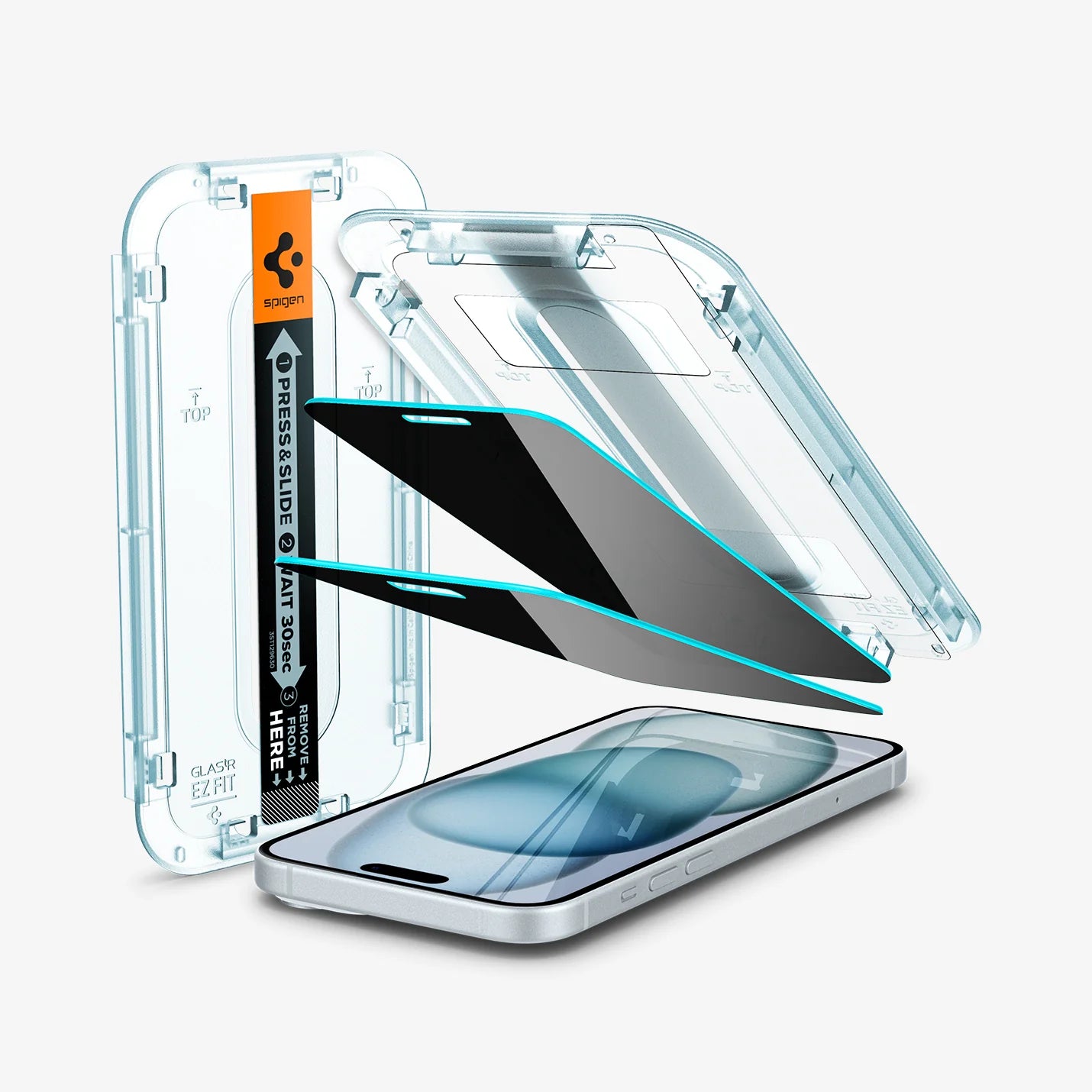 Spigen iPhone 16 Plus Screen Protector GLAS.tR EZ Fit | Privacy - 2 Pack
