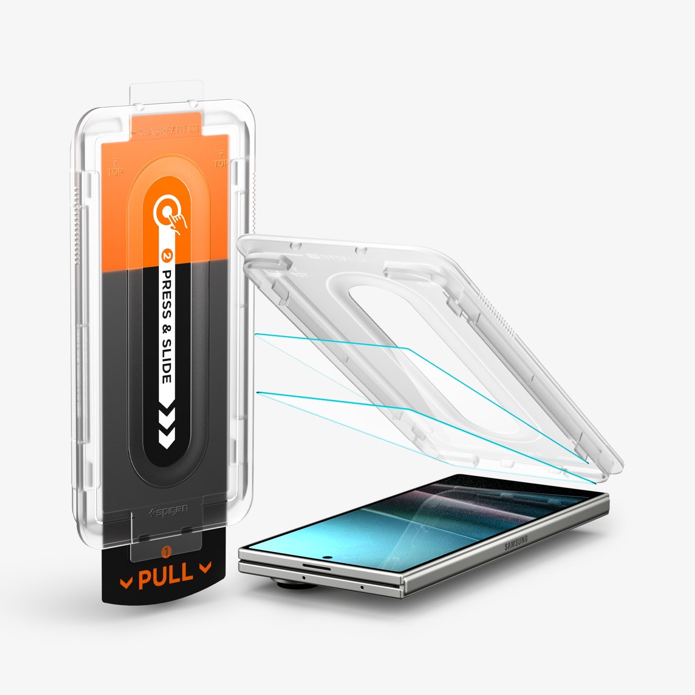 Spigen GLAS.tR EZ Fit Pro Screen Protector for Samsung Galaxy Z Fold 7 - 2 Pack