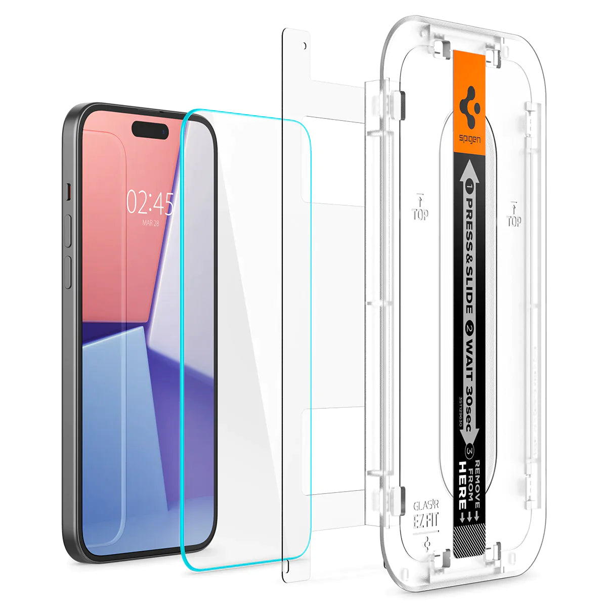 Spigen iPhone 15 Screen Protector EZ FIT GLAS.tR - 2 Pack