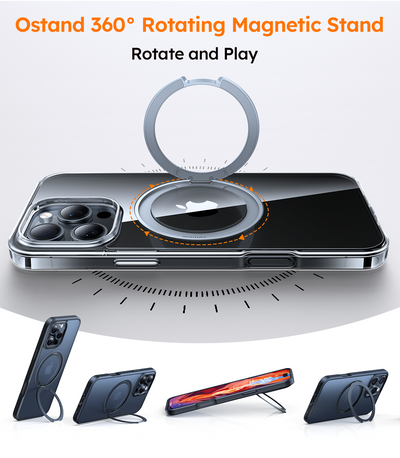 TOORAS Ostand Pro حافظة MagSafe قابلة للدوران 360 درجة لهاتف iPhone 16 Pro Max