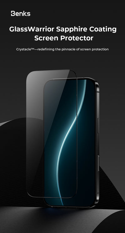 واقي شاشة زجاجي بنكس ووريور من الياقوت لـ iPhone 17 Pro Max / 17 Pro / Air / 17