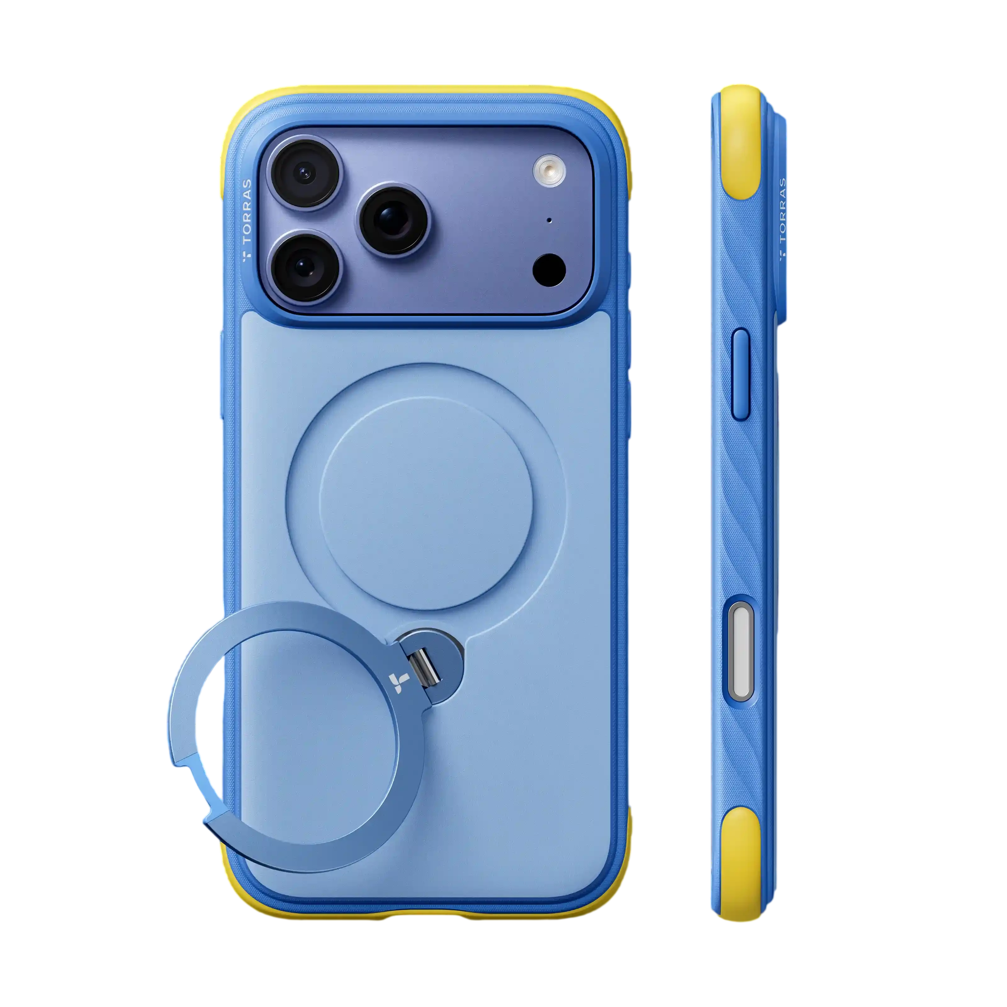 Torras Ostand Q3 Rugg Case for iPhone 18 Pro Max - Blue 