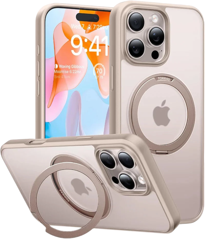 TOORAS Ostand Pro حافظة MagSafe قابلة للدوران 360 درجة لهاتف iPhone 16 Pro Max