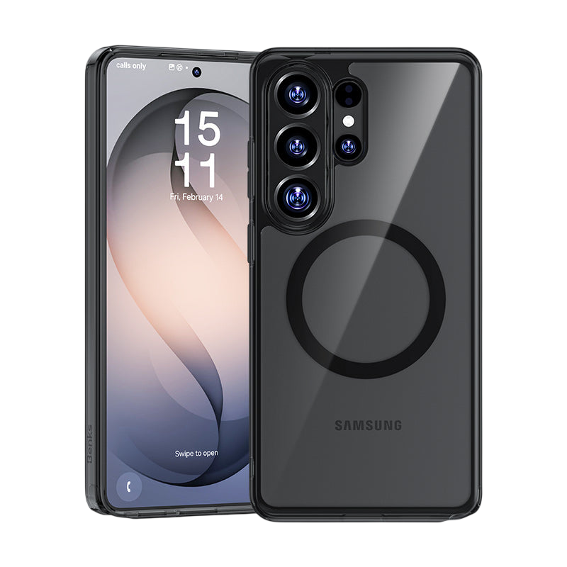 حافظة بنكس Magnetic Crystal مع إطار TPU لسامسونج جالاكسي S26 Ultra / S26+ / S26