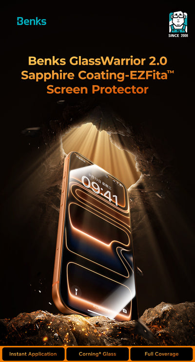 Benks GlassWarrior Sapphire V2.0 Screen Protector for iPhone 17 Pro Max / 17 Pro