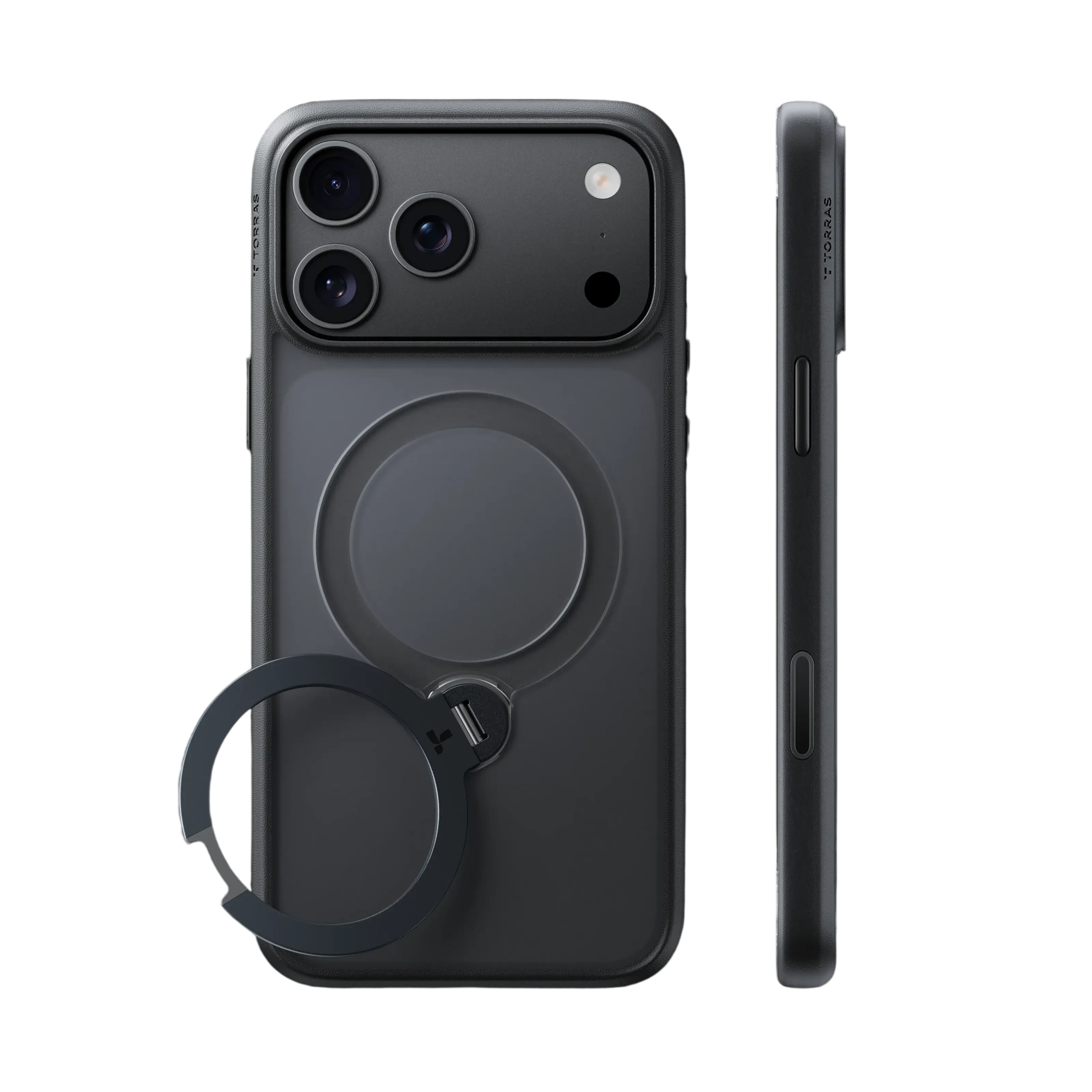 Torras Ostand Q3 Spin Case for iPhone 18 Pro - Black 