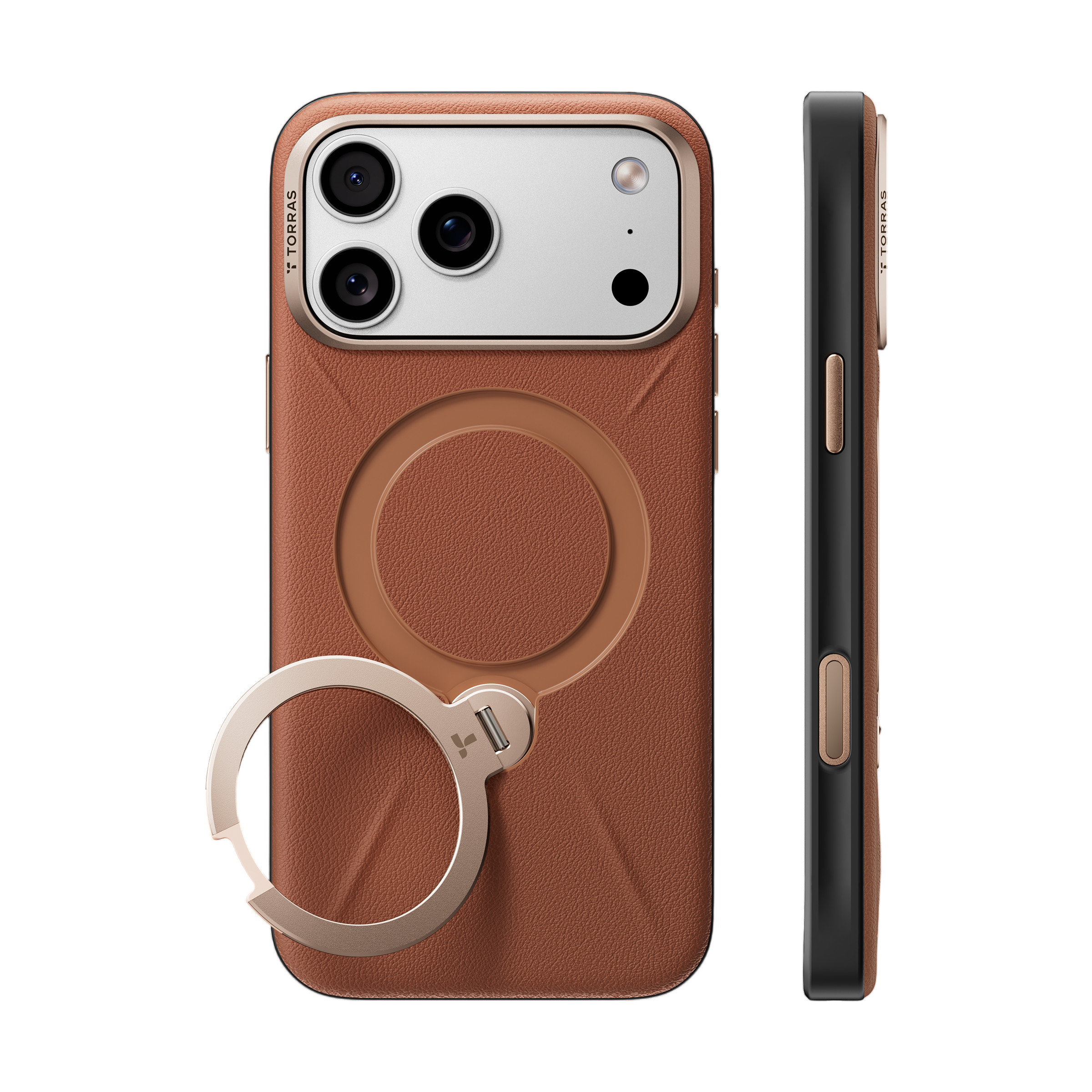 Torras Ostand Q3 VegSkin Case for iPhone 18 Pro Max - Orange 