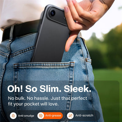 غلاف TORRAS SlimFit MagSafe الأسود لهاتف iPhone 17 Pro Max / 17 Pro / Air / 17