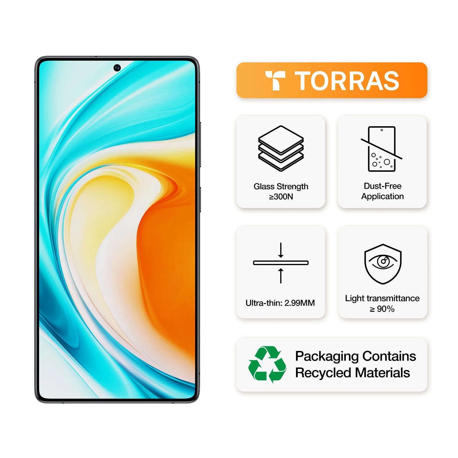 Torras Screen Protector for Samsung S25 Ultra Clear - 1 Pack