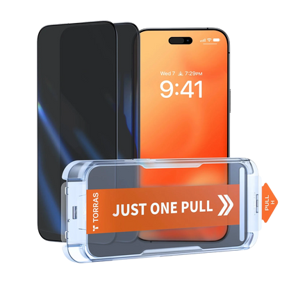 واقي شاشة زجاجي مقسى TORRAS GlassGo للخصوصية لجهاز iPhone 17 Pro Max / 17 Pro / Air / 17 - عبوة واحدة