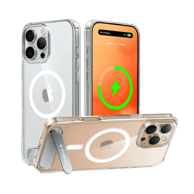 TORRAS Pstand Horizontal and Vertical Kickstand MagSafe Case for iPhone 16 Pro