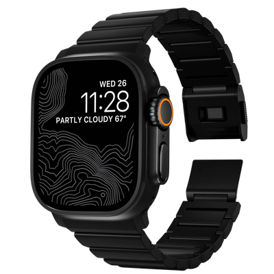 سوار التيتانيوم من الأجهزة الطبيعية من نوماد لساعة أبل 49 ملم / 46 ملم