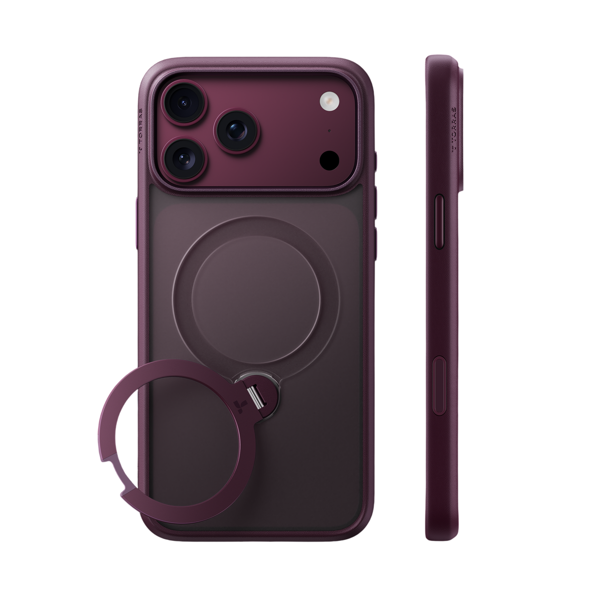 Torras Ostand Q3 Spin Case for iPhone 18 Pro - Purple 