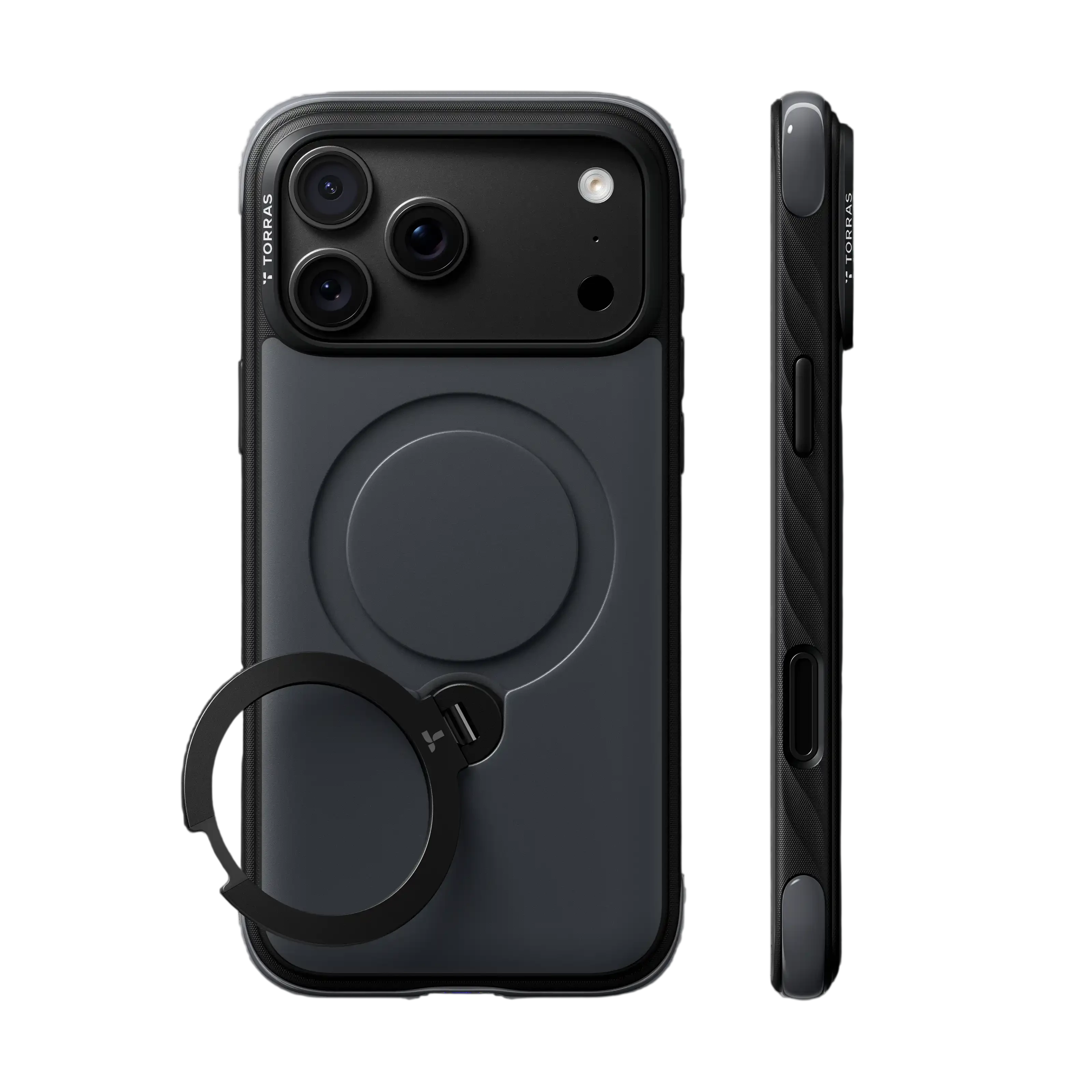 Torras Ostand Q3 Rugg Case for iPhone 18 Pro Max - Black 