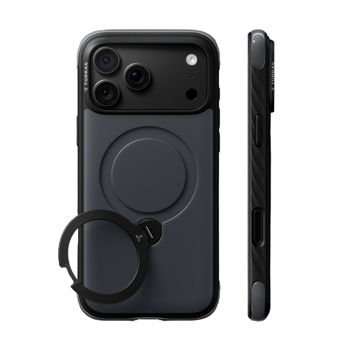 Torras Ostand Q3 Rugg Case for iPhone 18 Pro - Black 
