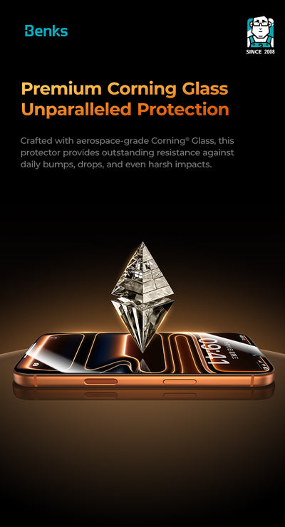 Benks GlassWarrior Sapphire V2.0 Screen Protector for iPhone 17 Pro Max / 17 Pro