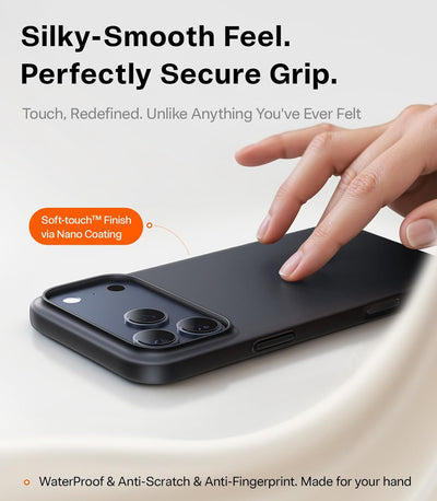 غلاف TORRAS SlimFit MagSafe الأسود لهاتف iPhone 17 Pro Max / 17 Pro / Air / 17