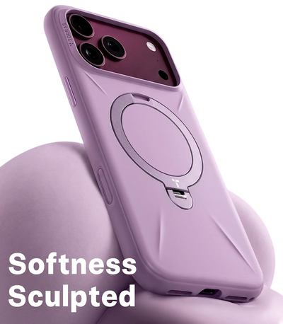 Torras Ostand Q3 Silicone Case for iPhone 18 Pro Max - Purple 