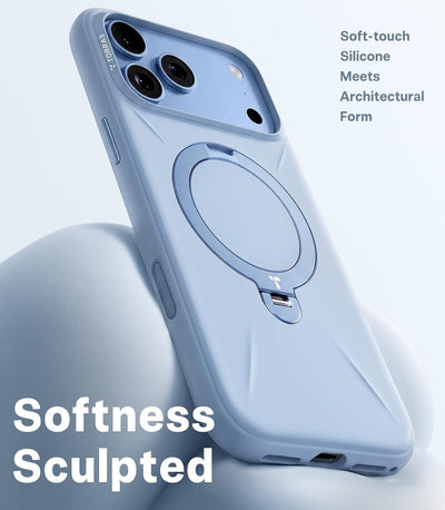 Torras Ostand Q3 Silicone Case for iPhone 18 Pro Max - Blue 