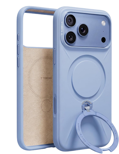 Torras Ostand Q3 Silicone Case for iPhone 18 Pro - Blue 