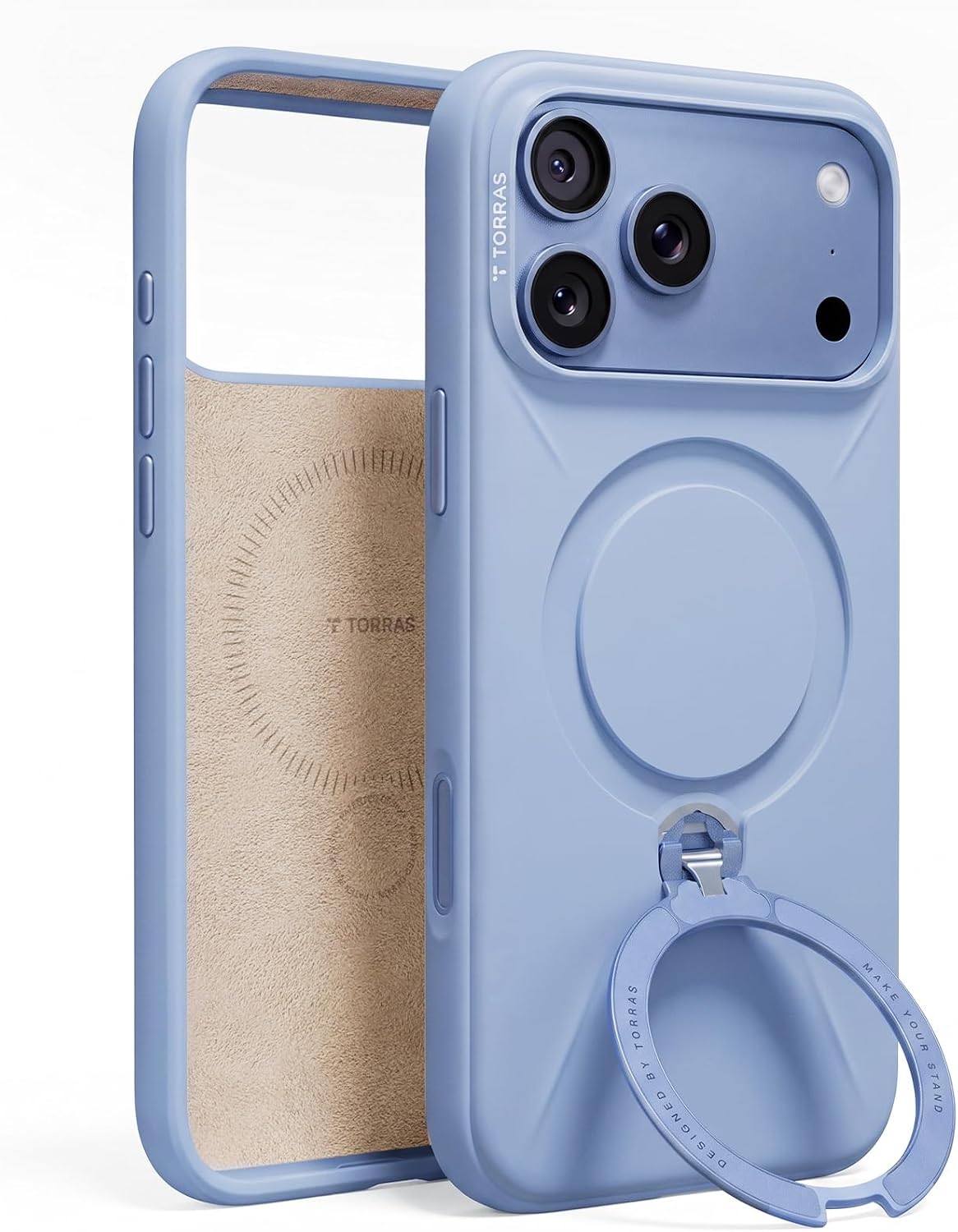 Torras Ostand Q3 Silicone Case for iPhone 18 Pro Max - Blue #color_blue