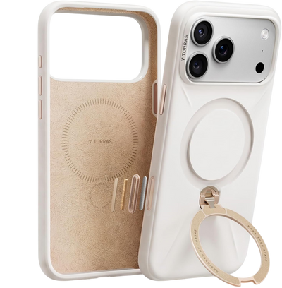 Torras Ostand Q3 Silicone Case for iPhone 18 Pro - White 