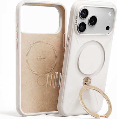 Torras Ostand Q3 Silicone Case for iPhone 18 Pro Max - White 