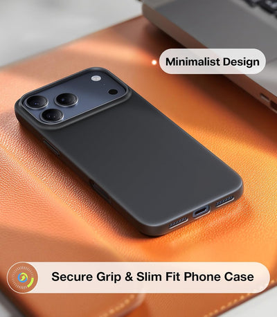 غلاف TORRAS SlimFit MagSafe الأسود لهاتف iPhone 17 Pro Max / 17 Pro / Air / 17