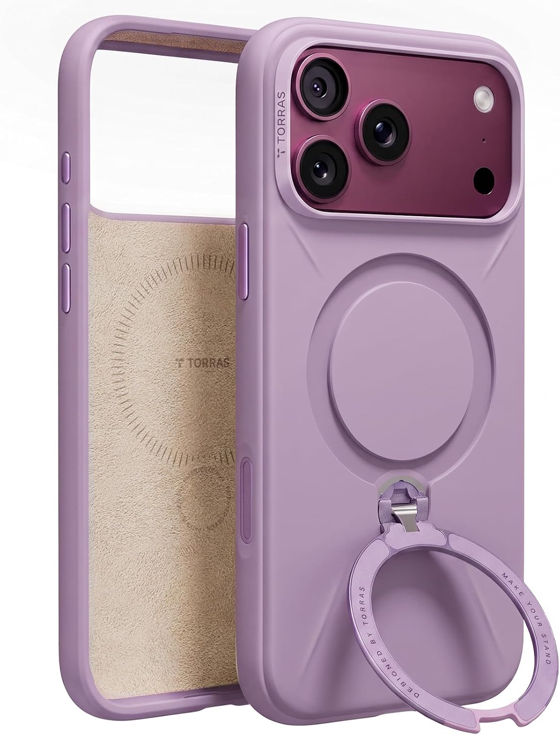 Torras Ostand Q3 Silicone Case for iPhone 18 Pro Max - Purple #color_purple
