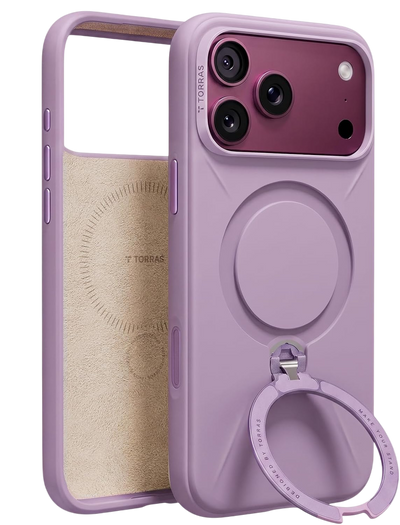 Torras Ostand Q3 Silicone Case for iPhone 18 Pro Max - Purple 