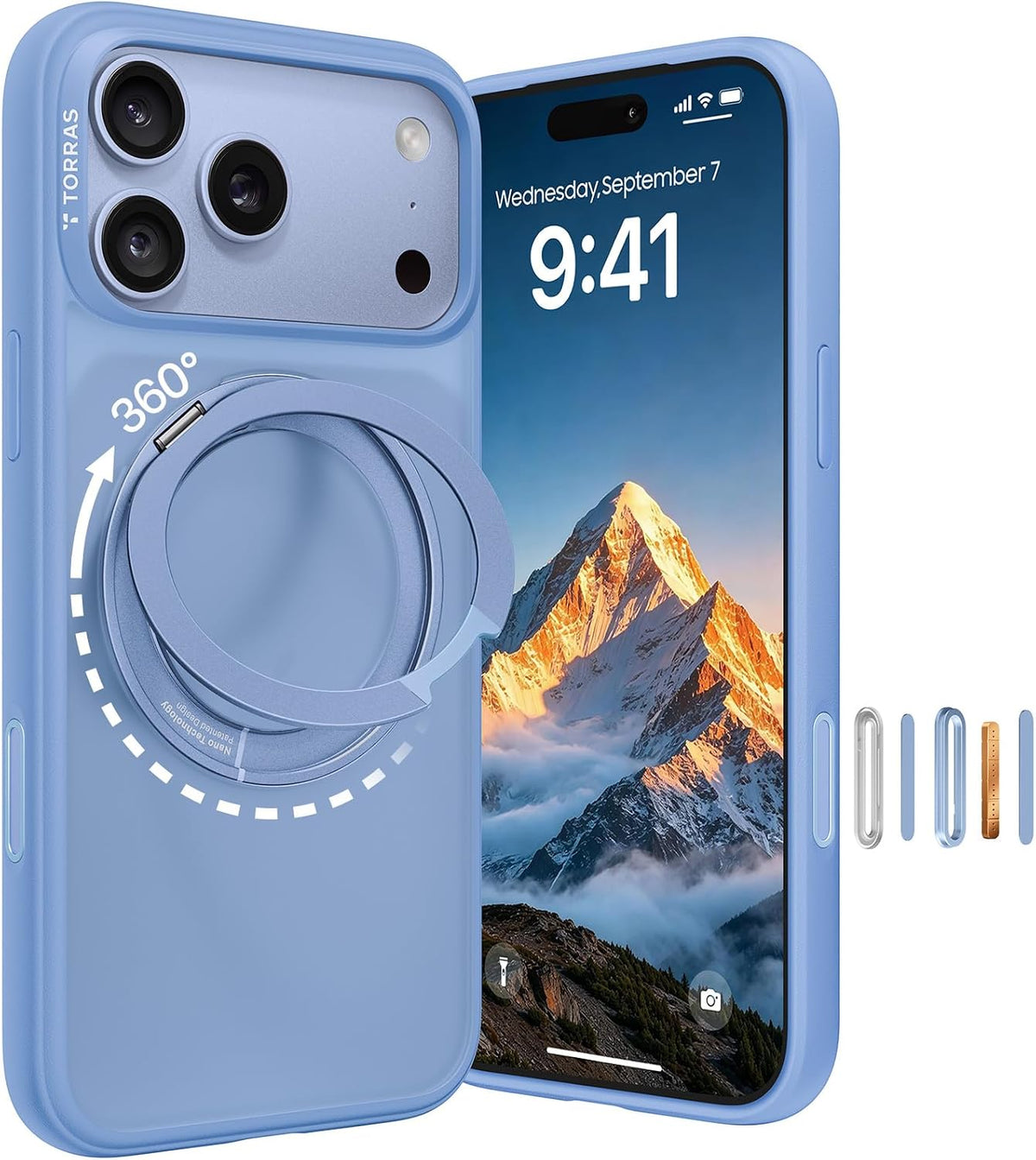 Torras Ostand O1 Guardian Case for iPhone 18 Pro Max - Blue 