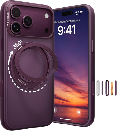 Torras Ostand O1 Guardian Case for iPhone 18 Pro - Purple 