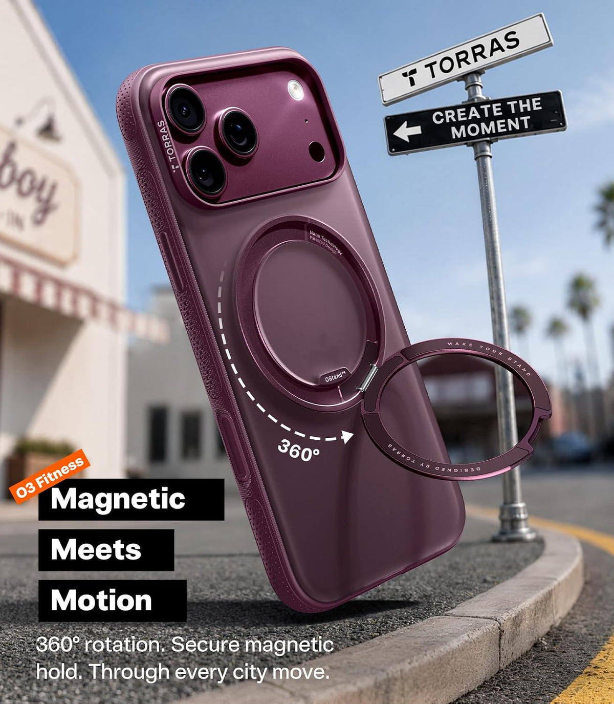 Torras Ostand O3 Light Case for iPhone 18 Pro - Purple #color_purple