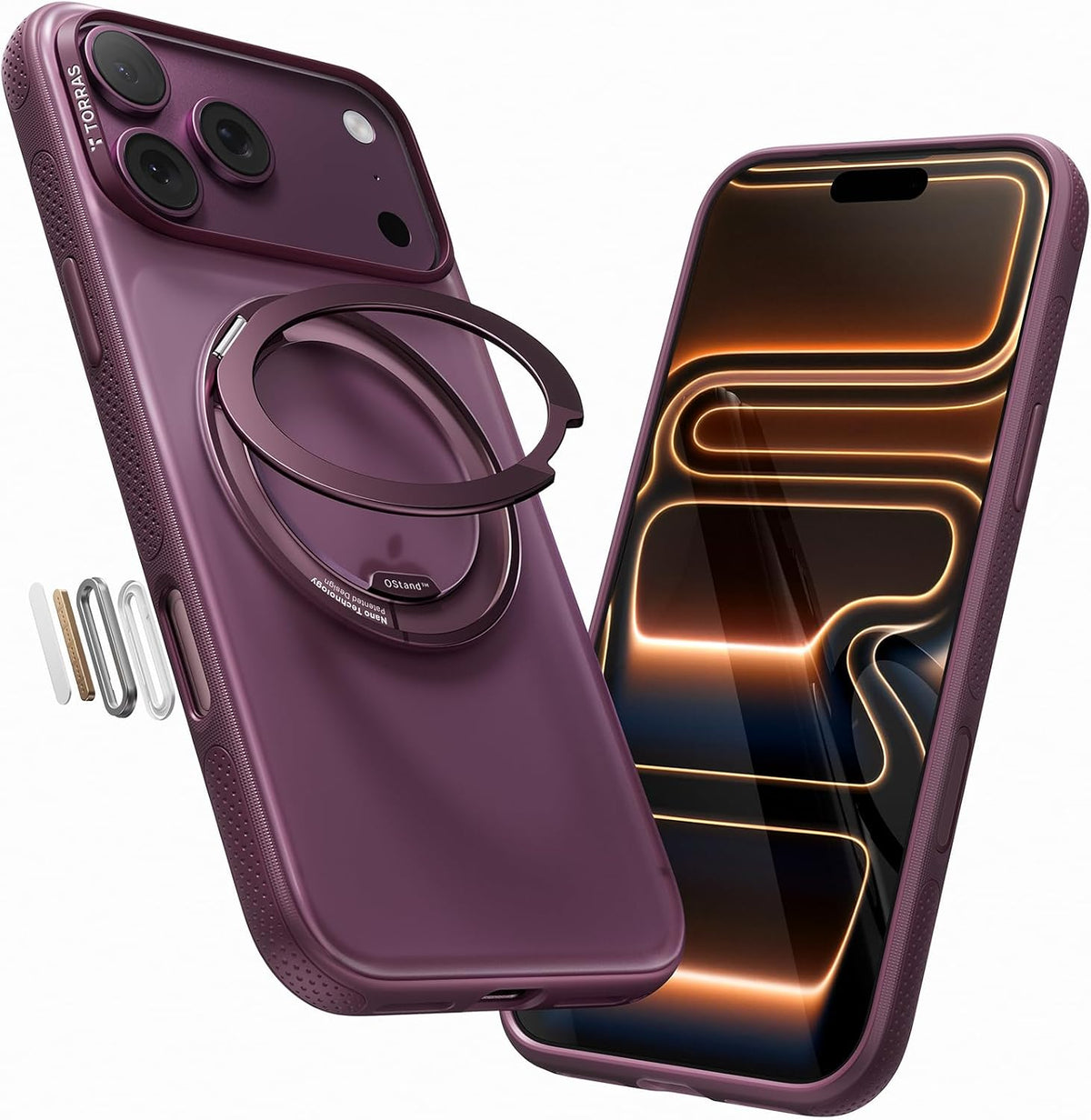 Torras Ostand O3 Light Case for iPhone 18 Pro - Purple #color_purple