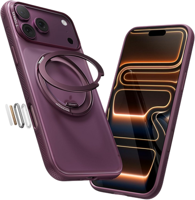 Torras Ostand O3 Light Case for iPhone 18 Pro Max - Burgundy 