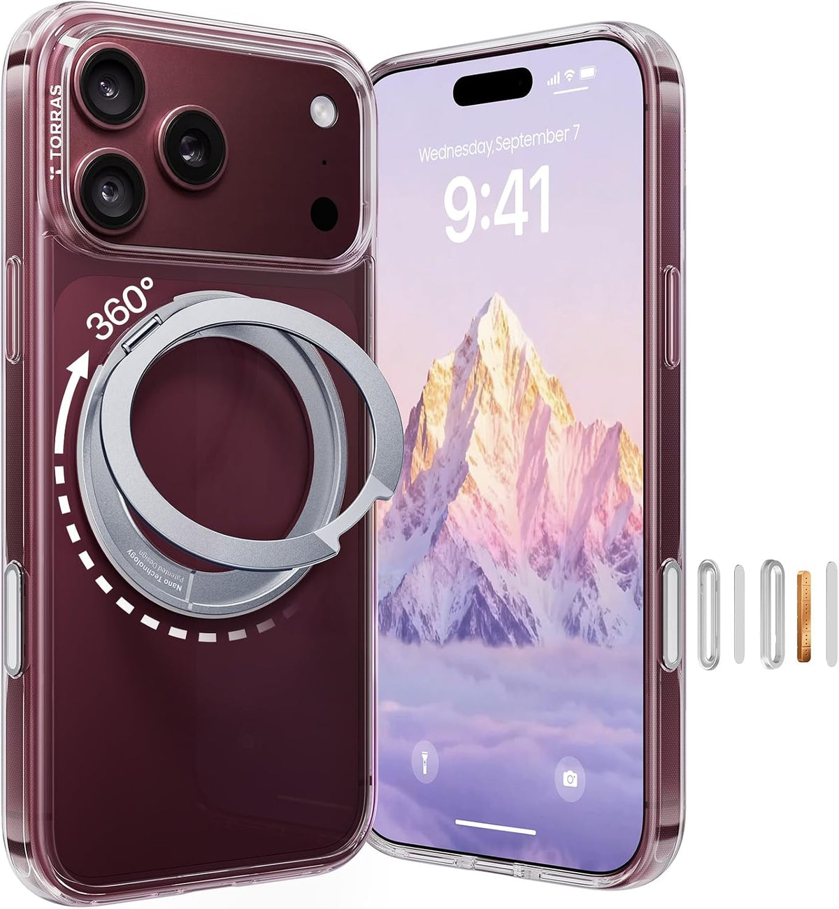 Torras Ostand O1 Guardian Case for iPhone 18 Pro Max - Clear 