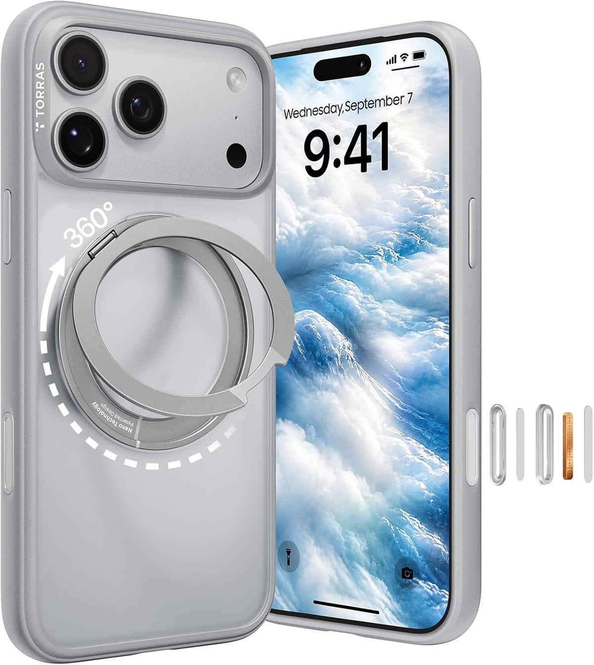 Torras Ostand O1 Guardian Case for iPhone 18 Pro Max - Grey #color_grey