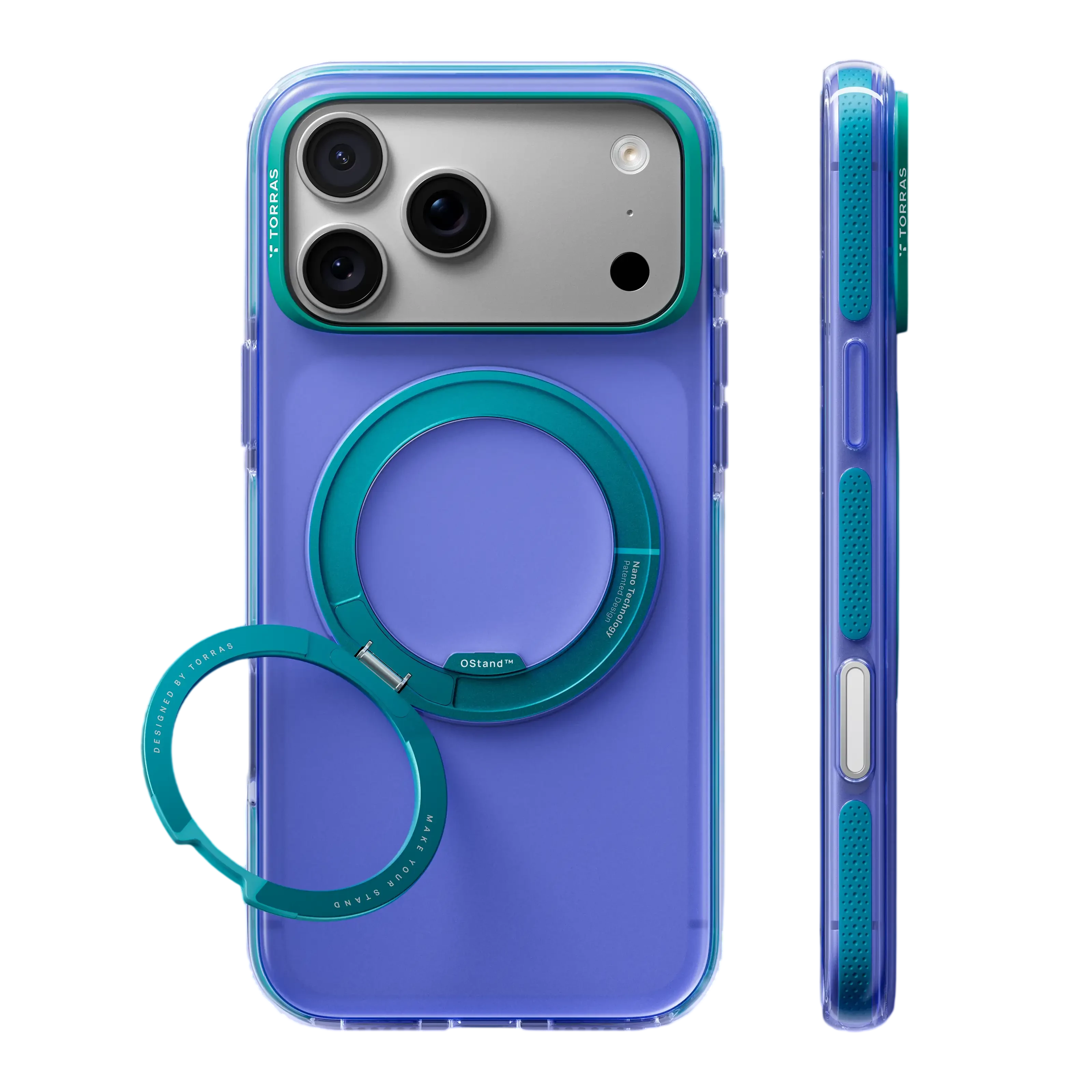 Torras Ostand O3 Hue Case for iPhone 18 Pro Max - Blue 