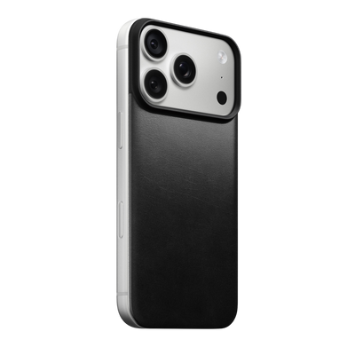Nomad Mag Leather Back for iPhone 18 Pro - Black (Horween Leather) #color_black-horween-leather