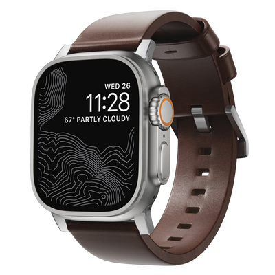 Nomad Modern Band for Apple Watch 49mm / 46mm / 45mm (Brown / Horween Leather)