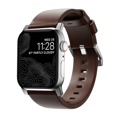 Nomad Modern Band for Apple Watch 49mm / 46mm / 45mm (Brown / Horween Leather)