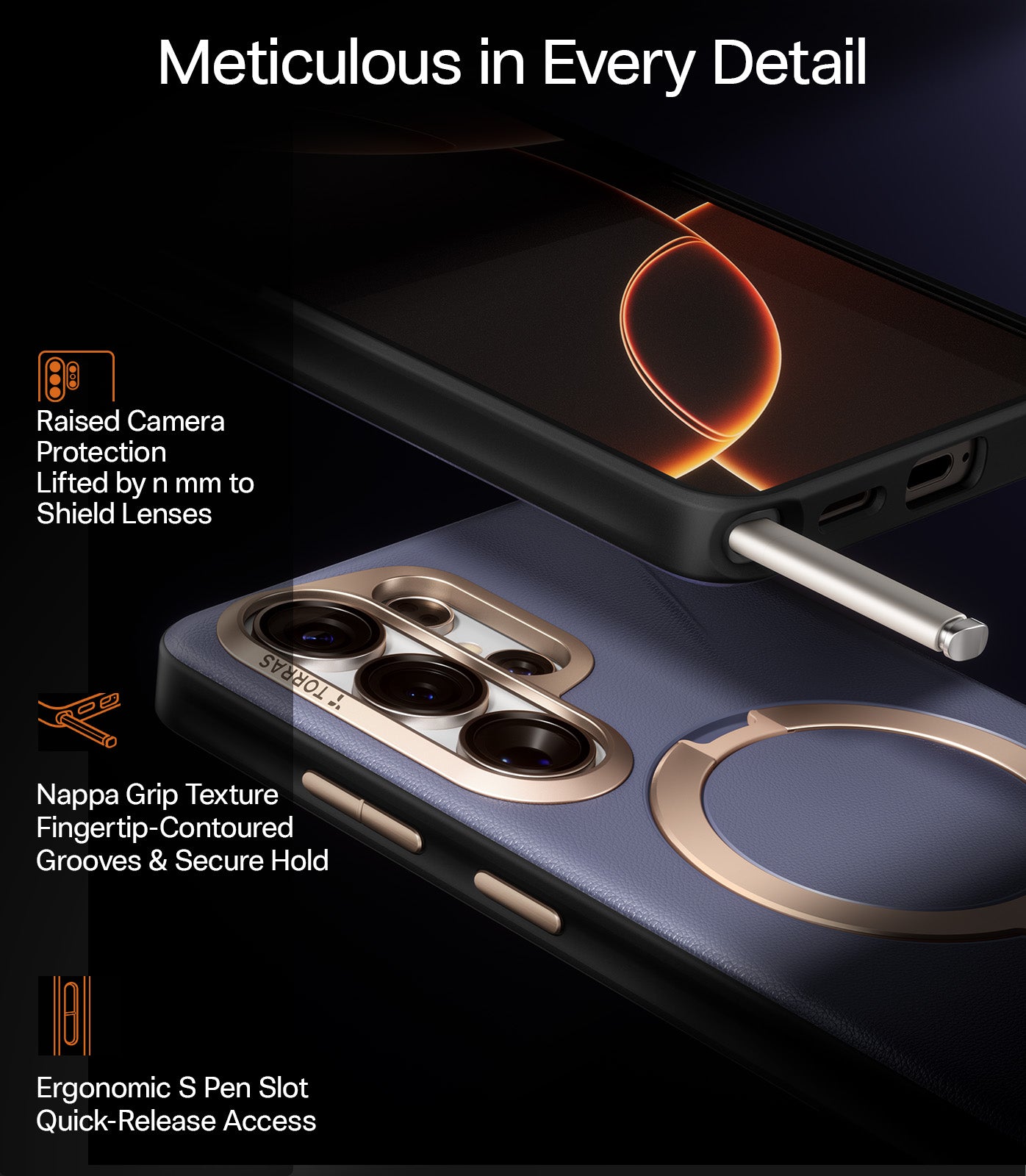 حافظة TORRAS Ostand Spin VegSkin لهاتف Samsung Galaxy S26 Ultra