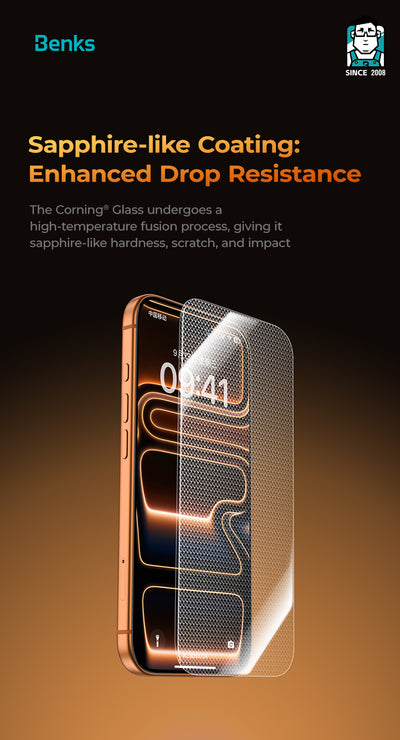 Benks GlassWarrior Sapphire V2.0 Screen Protector for iPhone 17 Pro Max / 17 Pro