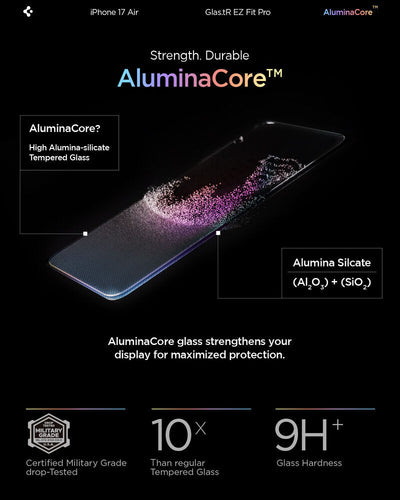 واقي شاشة سبجن GLAS.tR EZ Fit لجهاز آيفون إير (عبوة واحدة)