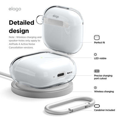 حافظة Elago الشفافة لسماعات AirPods 4