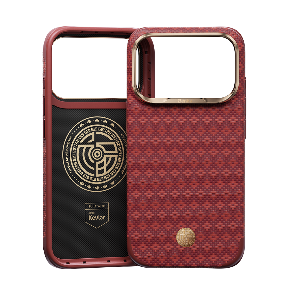 Benks ArmorGrid Edge X9 Case built with Kevlar® for iPhone 17 Pro / 17 Pro Max - ArmorEdge Red 